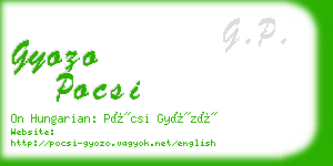 gyozo pocsi business card